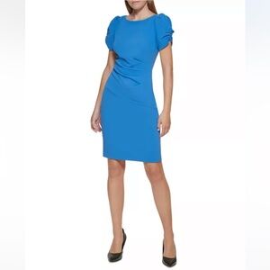 Karl Lagerfeld - Ruched Sleeve Sheath Dress